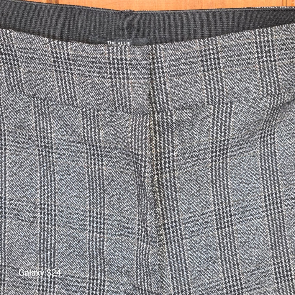 Lane Bryant The Allie Boot‎ Pants Women 28S Black Plaid Flare Leg Stretch